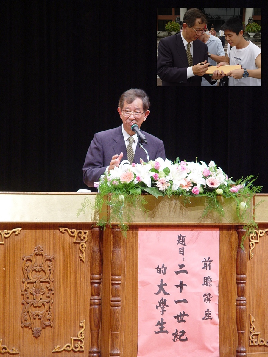 李遠哲勉勵同學們，養成不斷自我學習是在大學生活中非常重要的一件事。(另開新視窗/jpg檔)圖片