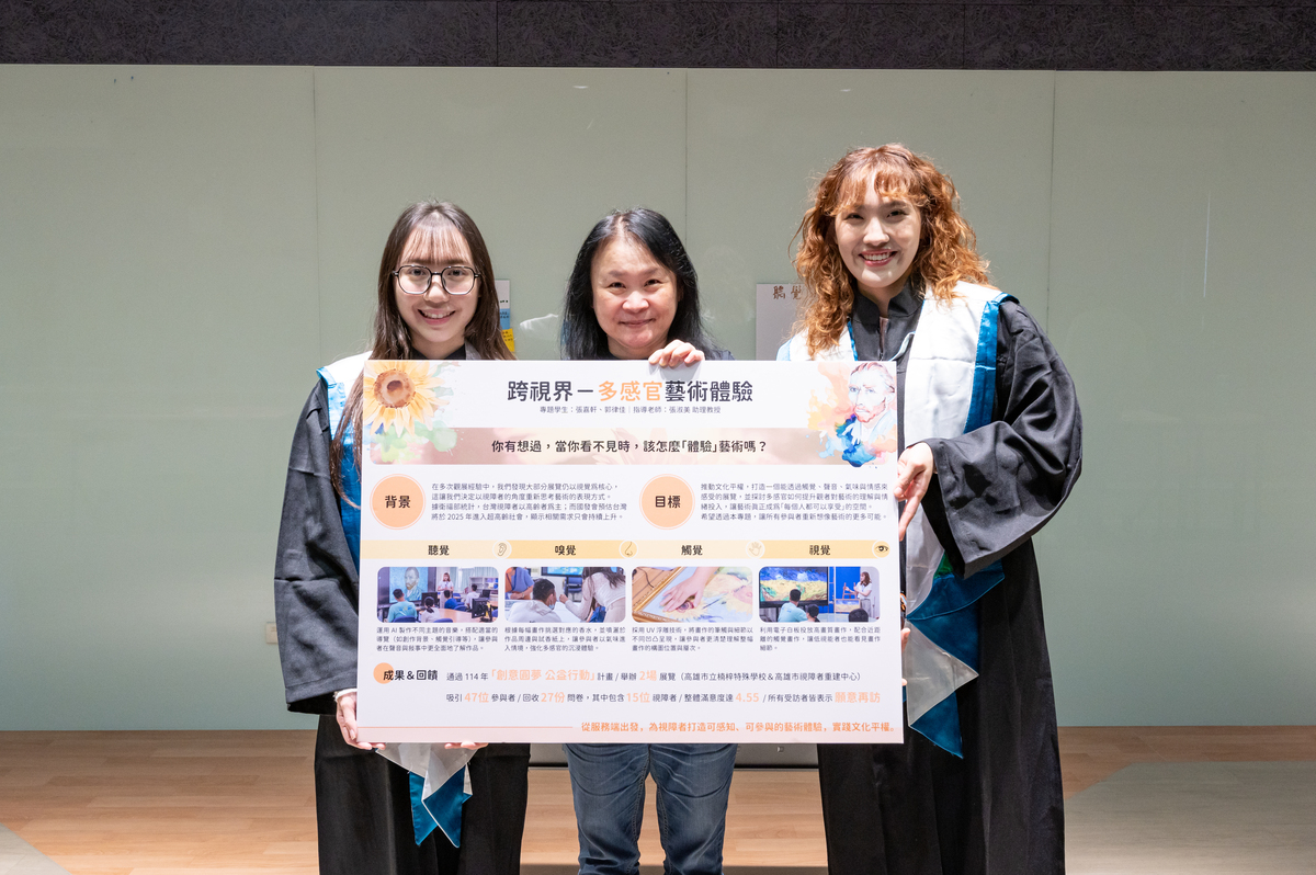 張淑美助理教授與專題團隊「跨視界」(另開新視窗/jpg檔)圖片