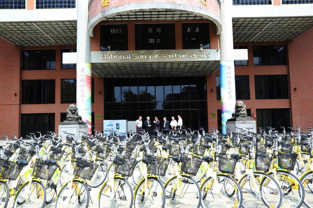 中山大學獲贈百輛單車　推行綠色校園(另開新視窗/jpg檔)圖片