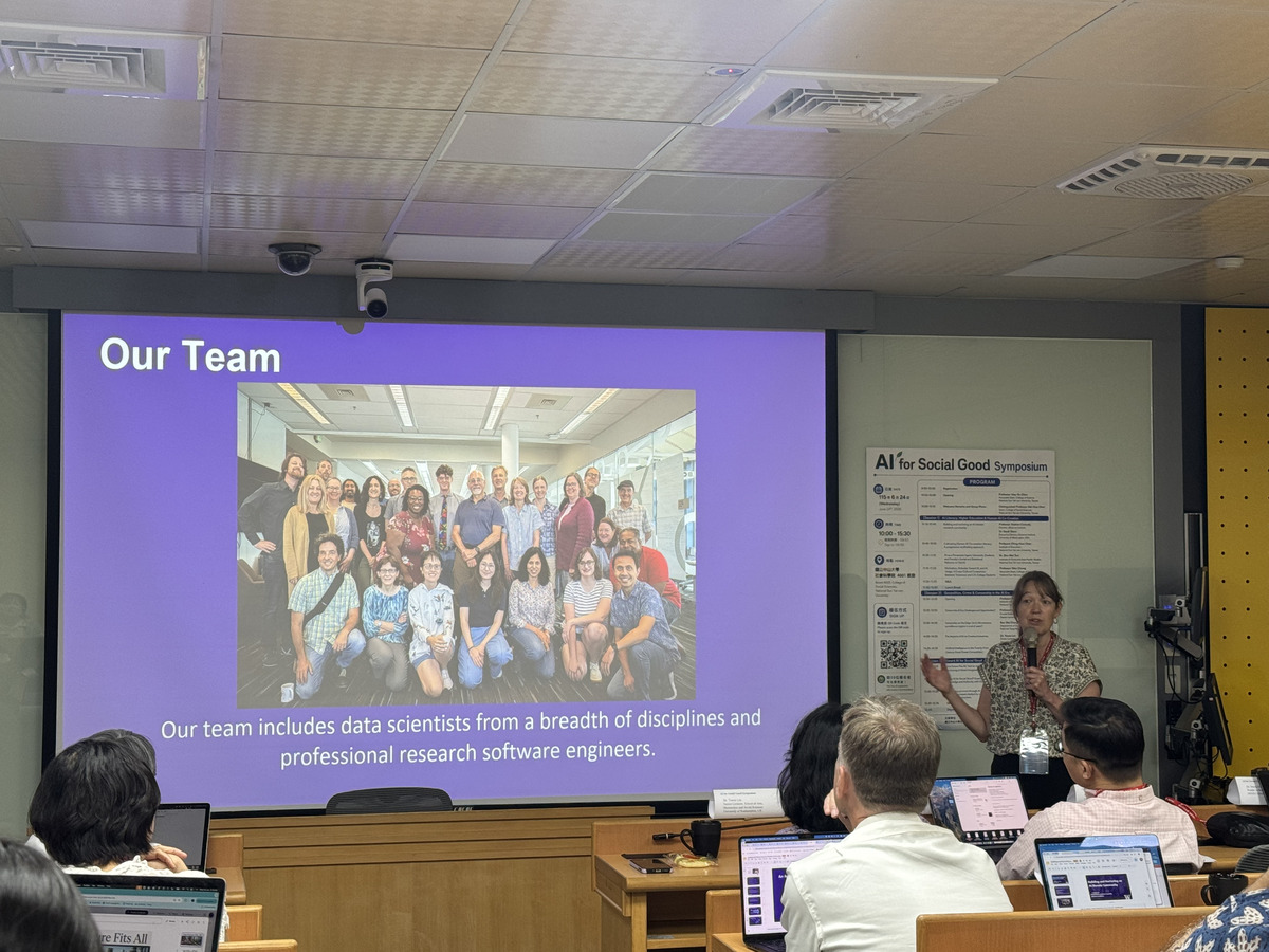 美國華盛頓大學eScience Institute執行長Sarah Stone博士演講。(另開新視窗/jpg檔)圖片