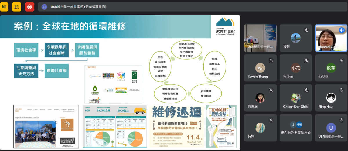 計畫共同主持人、國立中山大學社會系副教授邱花妹線上與談(另開新視窗/png檔)圖片