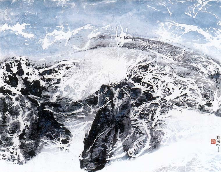 劉國松《風雪之舞》(另開新視窗/jpg檔)圖片