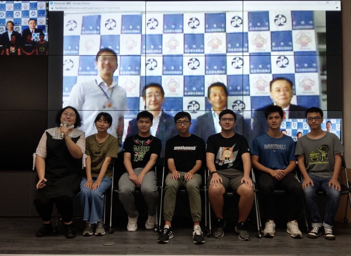 日本北海道名寄市為感謝中山大學生募捐寄送防疫物資，特別舉辦線上感謝狀頒贈儀式，將中山大學生視為名寄市重要的「關係人口」。(另開新視窗/jpg檔)圖片