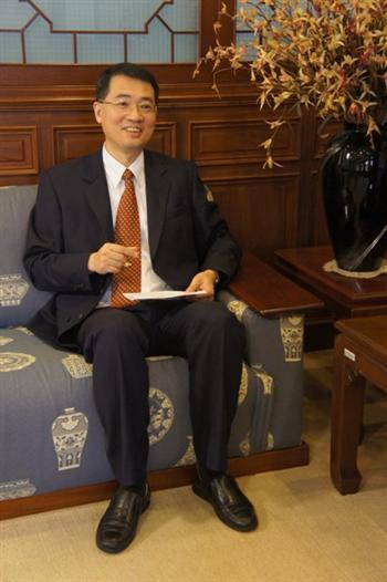 談到接任大葉大學校長一職，武校長說，董事會給他發揮的舞台，自然是全力以赴。(另開新視窗/jpg檔)圖片
