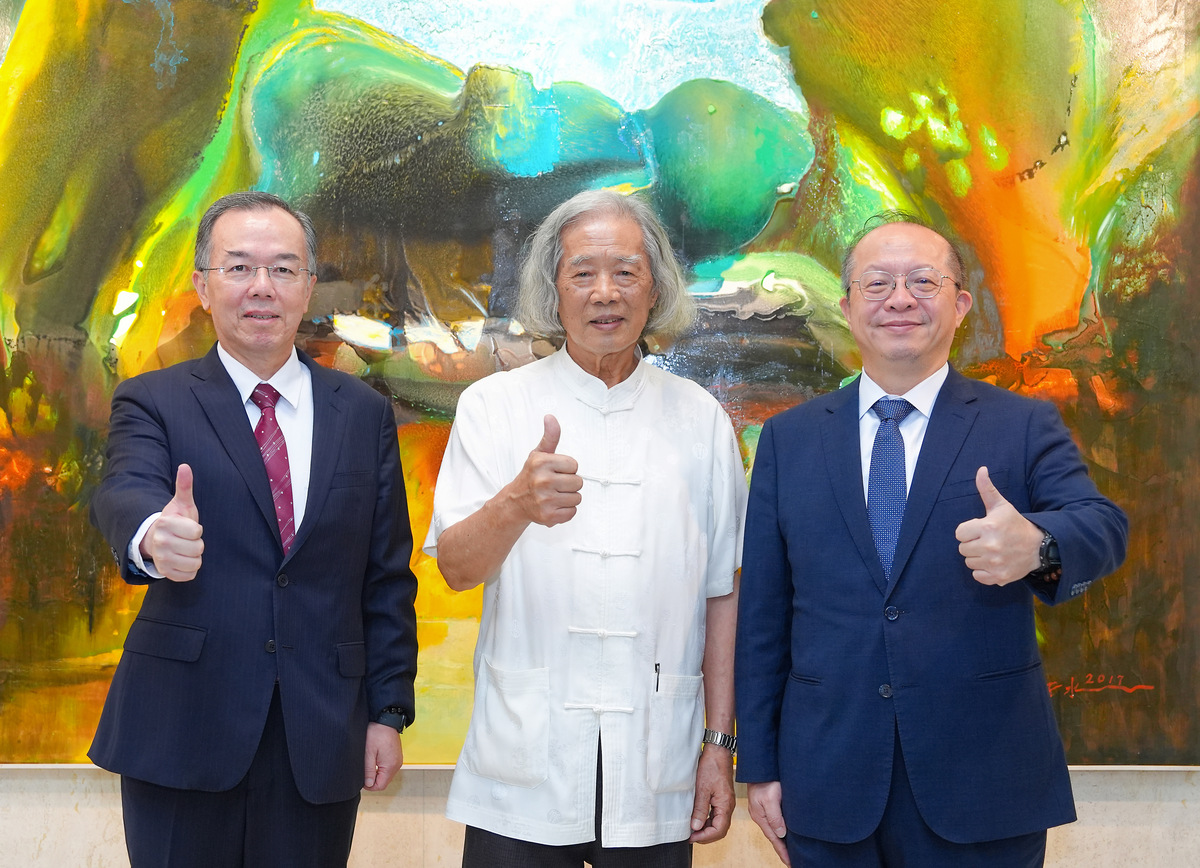 第一銀行文教基金會邀請享譽國際的抽象藝術大師詹阿水在「第一藝術空間」舉辦個展(另開新視窗/jpg檔)圖片