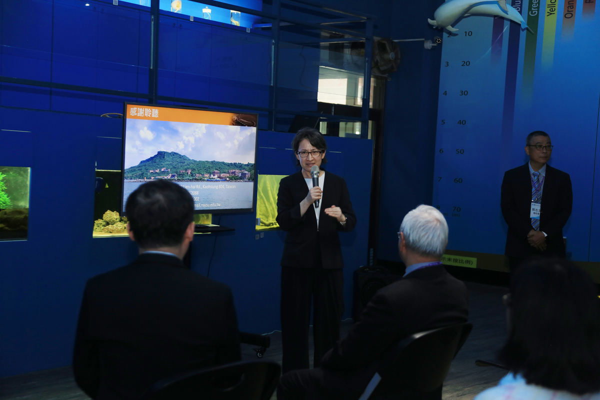 副總統蕭美琴表示,中山大學的海洋相關研究是國家探索海洋重要的學術基礎。(另開新視窗/jpg檔)圖片