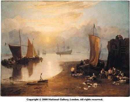 Turner, J. M. Willian. “Sun Rising through Vapour: Fishmen cleaning and selling Fish”(另開新視窗/jpg檔)圖片