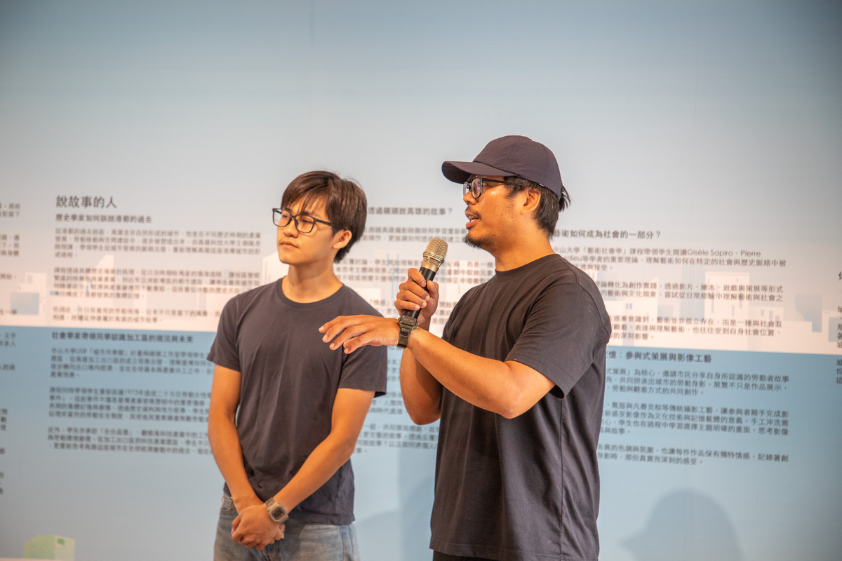 藝術家沈肱泓與何俊昕轉譯柯旗化的生命故事。(另開新視窗/jpg檔)圖片