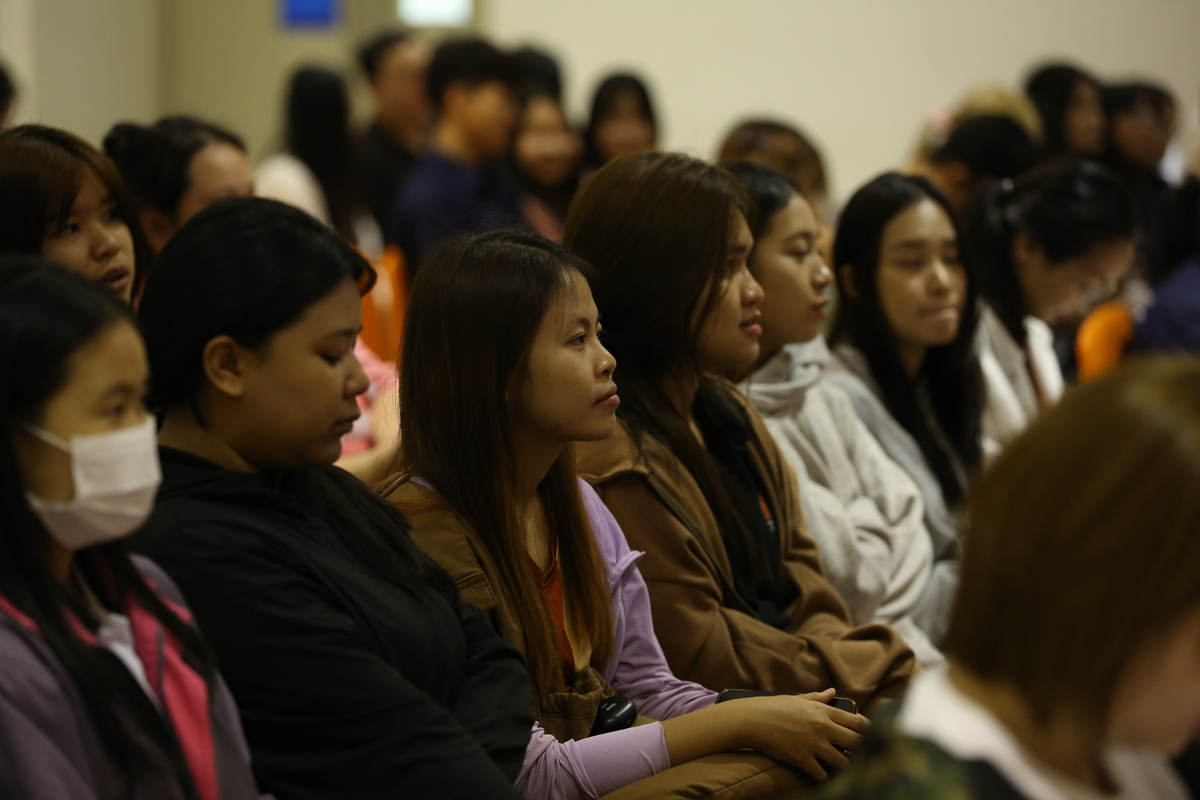 開幕典禮安排新型專班招生說明與華語體驗環節，吸引近百位孔敬大學學生參加。(另開新視窗/jpg檔)圖片